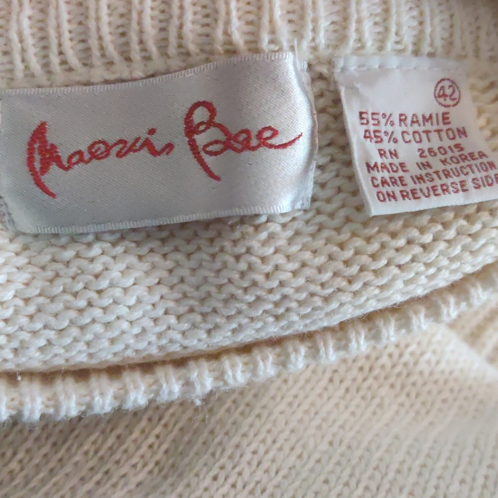 Vintage Deadstock 80's Maori Bee leather sweater - Picture 3 of 6